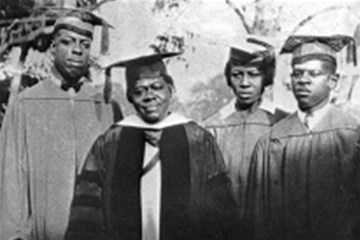 Mary McLeod Bethune with the 1928 graduating class of Bethune-Cookman College. Courtesy of Florida State Library and Archives.