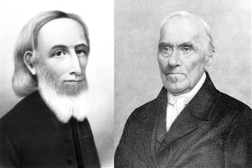 마틴 보엠(왼쪽)은 연합감리교회의 전신인 그리스도연합형제교회의 공동설립자였다. 그의 아들 헨리(오른쪽)는 프랜시스 애즈베리와 함께 여행했던 감리교 목사였다. 사진 제공: 교회역사보존위원회. 