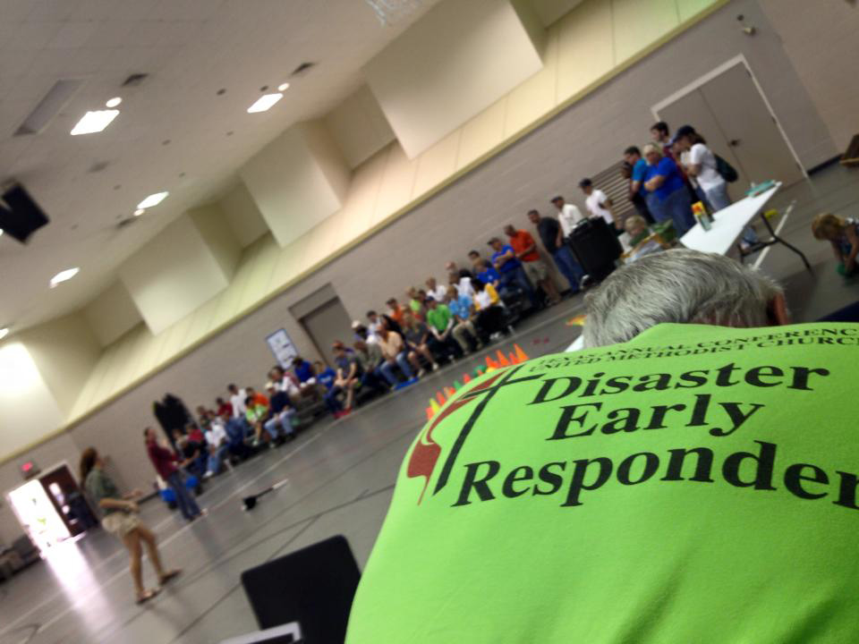 Westbury United Methodist Church in Houston, Texas was a hub for relief work by various agencies after flooding in the city in May 2016. Photo by Hannah Terry, The Texas Conference.