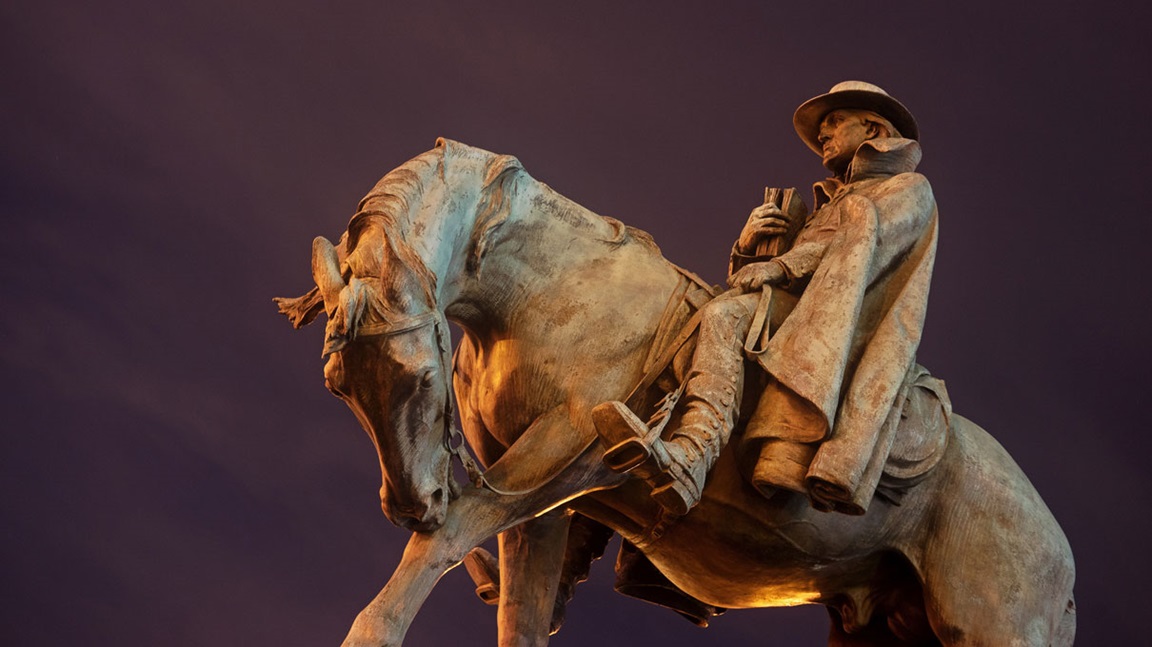 Sculpture of Francis Asbury in the Mount Pleasant neighborhood of Washington, D.C. Photo by Mark Maguire, courtesy of Creative Commons.