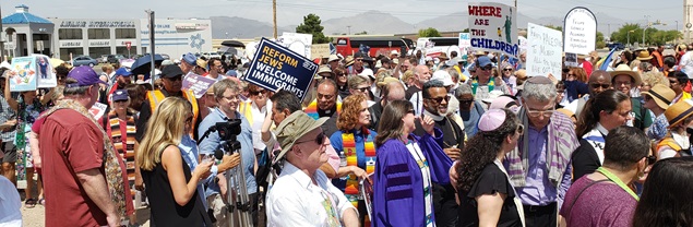Moral Monday Demonstration at El Paso detention center