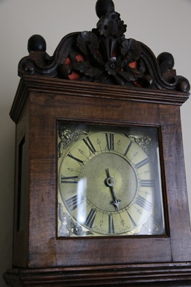 Susanna Wesley observed a strict schedule with times for education, naps, meals, and bedtime. This clock, once owned by John Wesley, is on display at the Wesley family home in Epworth, England. Photo by Kathleen Barry, United Methodist Communications.