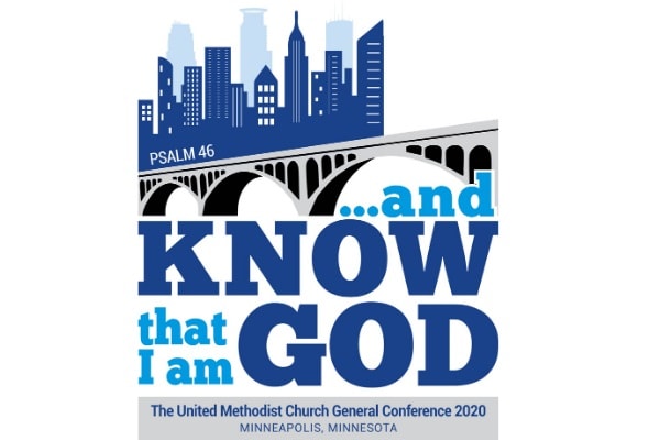 The 2020 General Conference logo color version. Designed by United Methodist Communications.