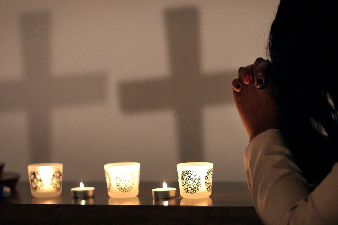 Christians understand prayer as spiritual communication with God. Meditation can be a specific practice that leads us into prayer or it can be a separate spiritual experience. Photo illustration by Kathleen Barry, United Methodist Communications.