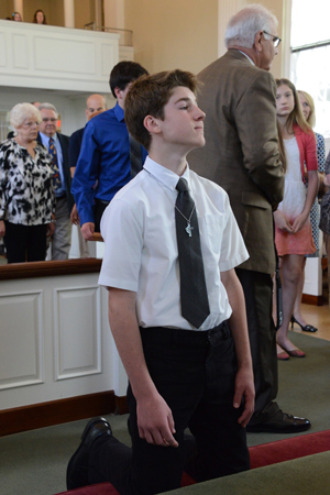 Confirmation is a sacred day of commitment and celebration in the life of an individual and the Church. Photo courtesy of Brecksville (Ohio) United Methodist Church.