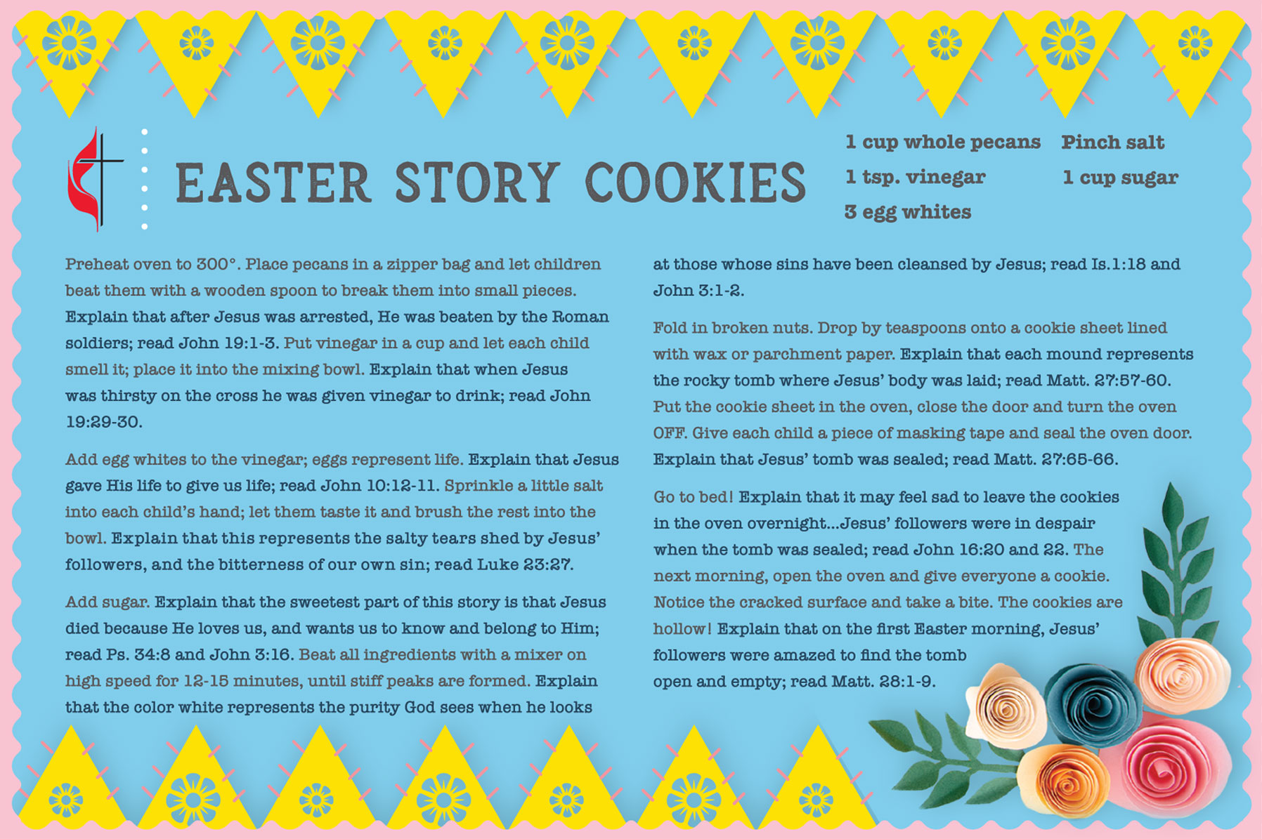 The Easter cookie recipe is a good children's activity to tell the story of the Resurrection. Illustration by Sara Schork for United Methodist Communications