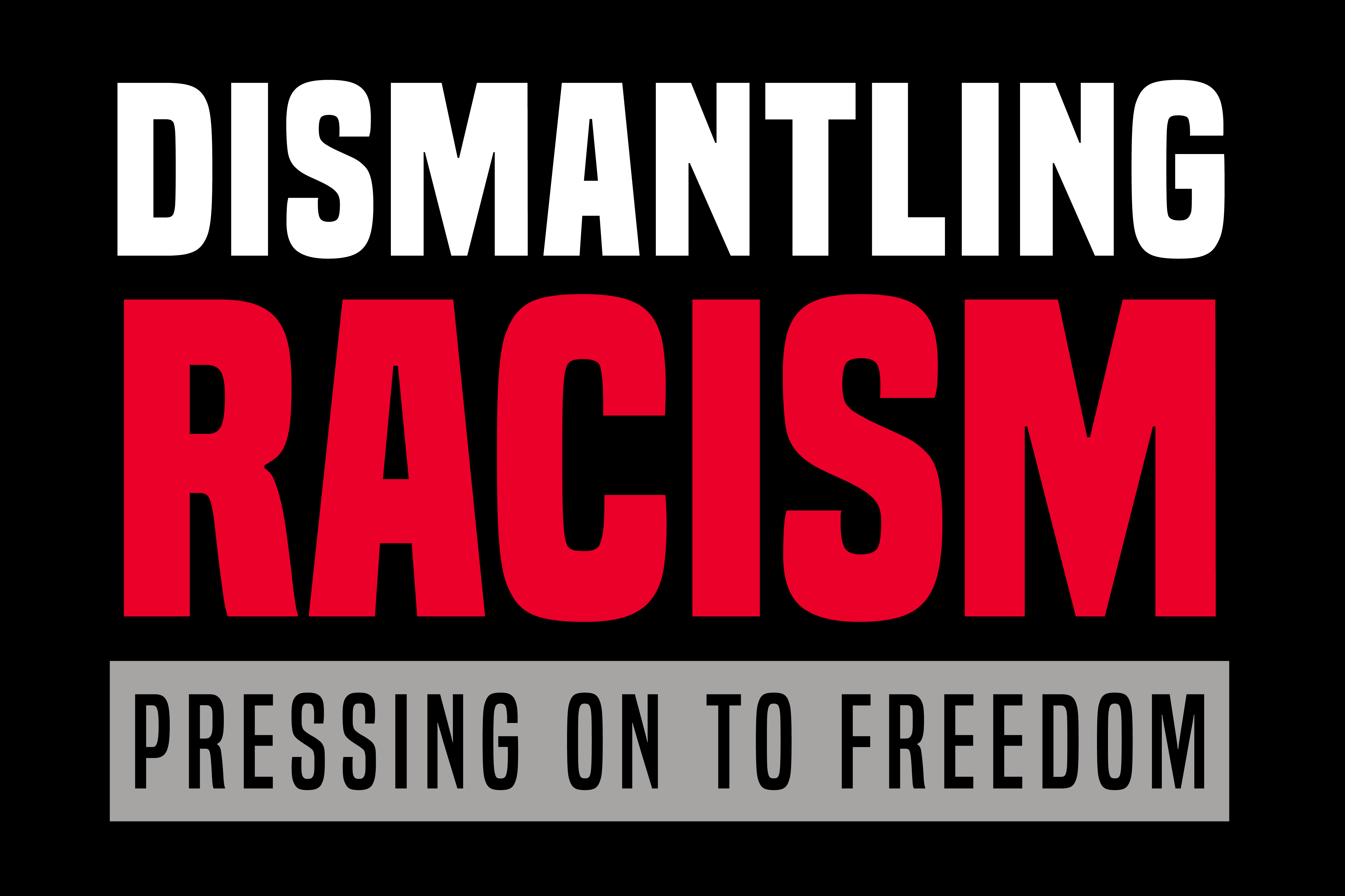 Official logo for The United Methodist Church's “Dismantling Racism: Pressing on to Freedom” initiative. (Image created by United Methodist Communications.)