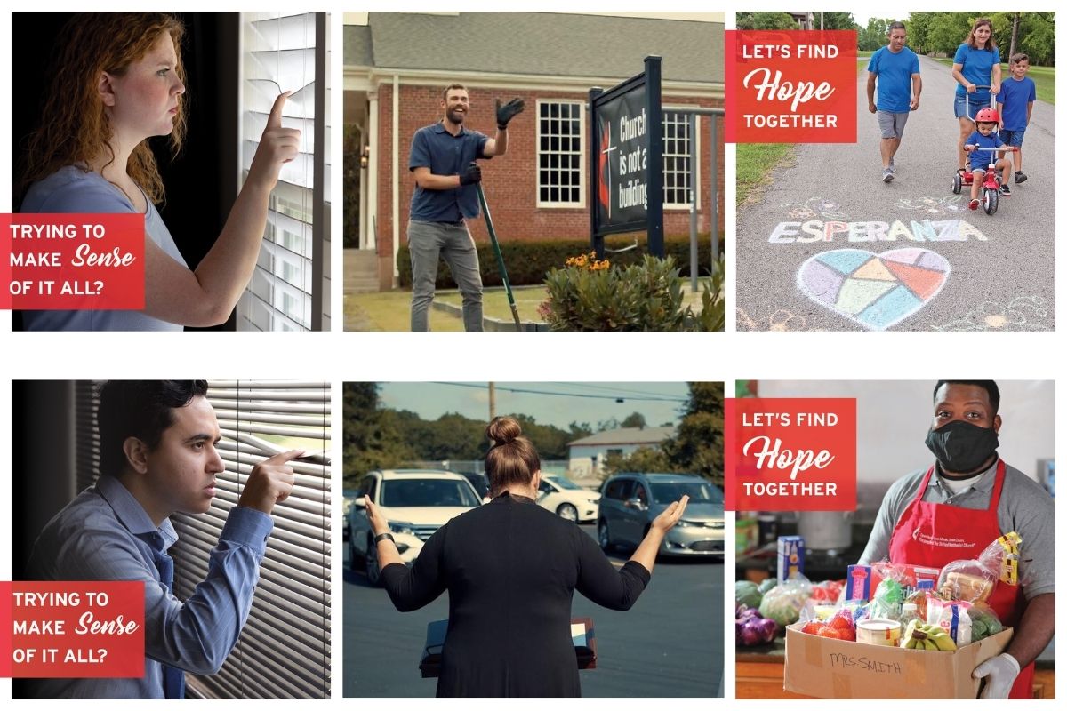 United Methodist Communications launches advertising efforts through digital media and video, including social media, websites, search engines and advanced television.  (Images courtesy of United Methodist Communications.)