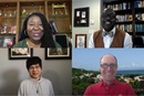 Our panel discussion on the theological roots of racism featured several theologians. Screenshot of video by United Methodist Communications. 
