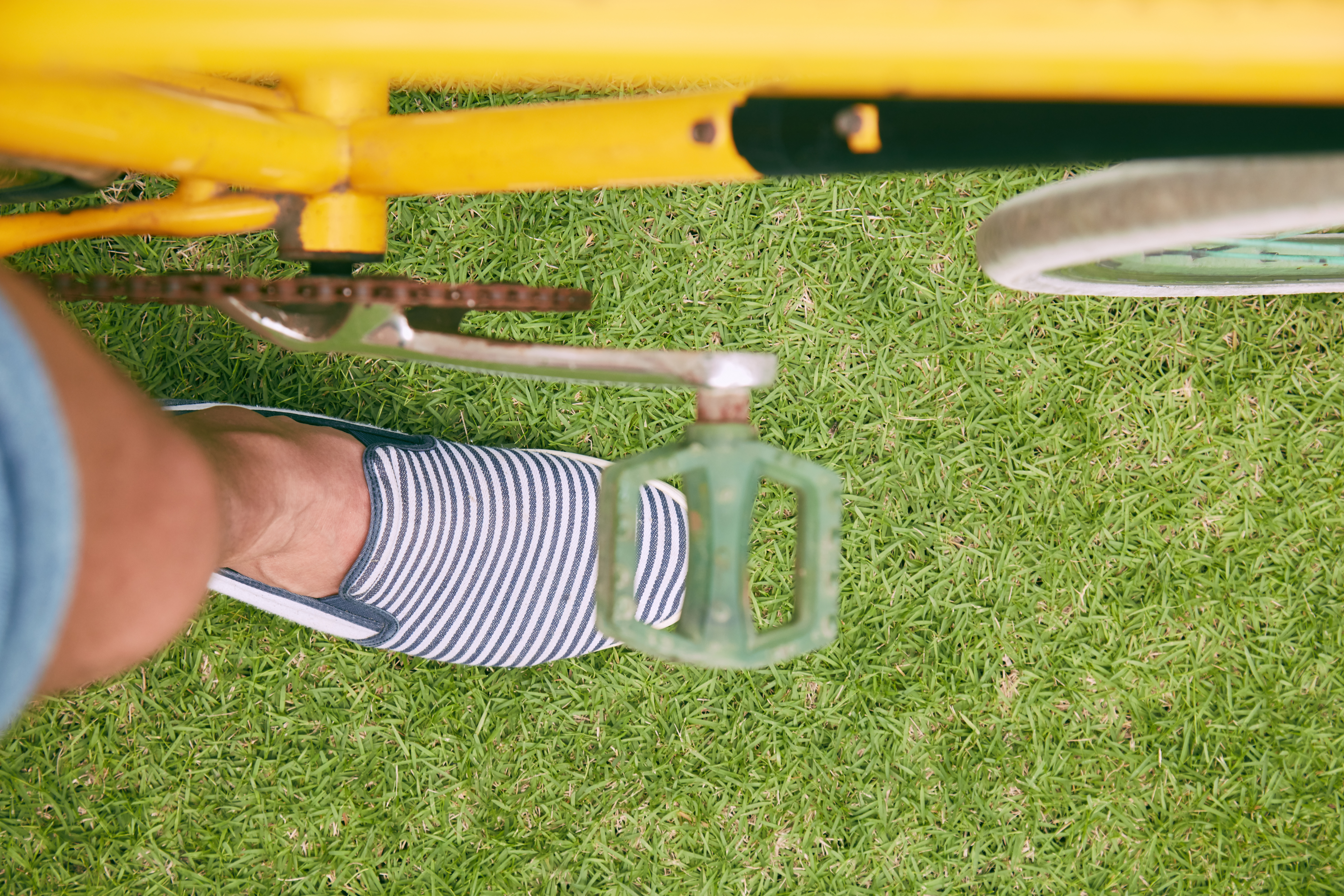 A yellow bicycle provided relationship and connection