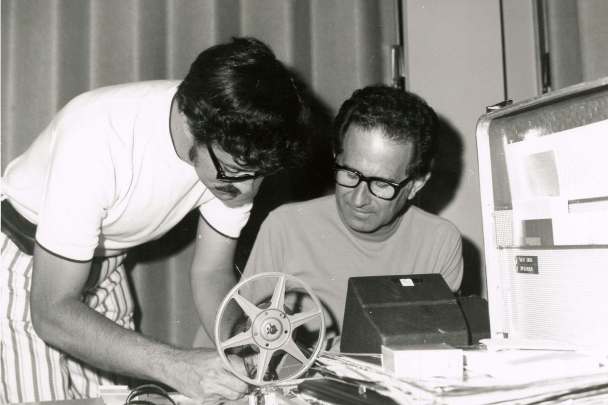 Communication training sessions were held to equip leaders with the skills needed to keep up with the developing tools and the opportunities they afforded – such as editing Super 8 mm film. (Photo courtesy of United Methodist Communications)