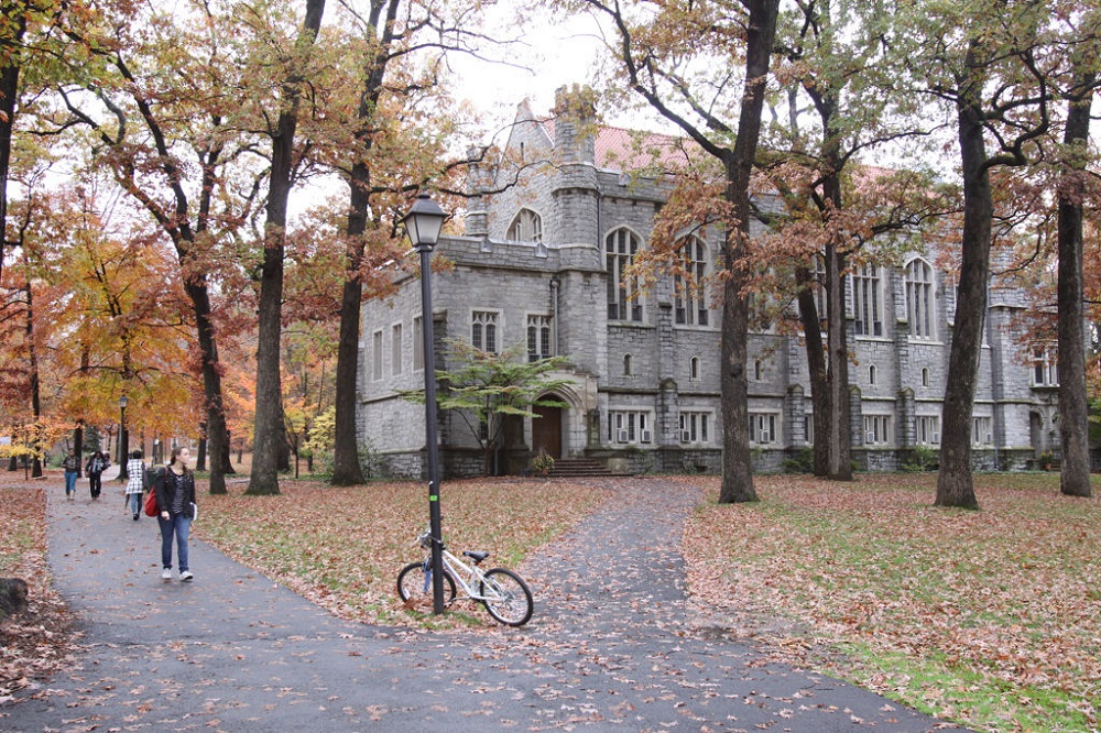 Fall scenes taken on the campus of United Methodist affiliated Drew University located in Madison, New Jersey, features the S. W. Bowne Hall of Graduate Studies. Photo by Kathleen Barry, UMNS