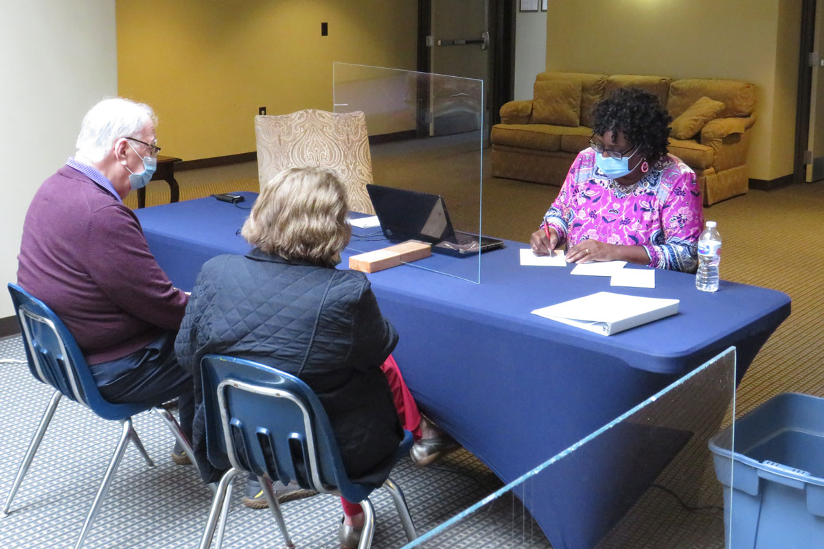 Staff members at St. John’s United Methodist Church, in Rock Hill, South Carolina, have been helping people schedule times for COVID-19 vaccinations. Photo courtesy of St. John’s United Methodist Church.