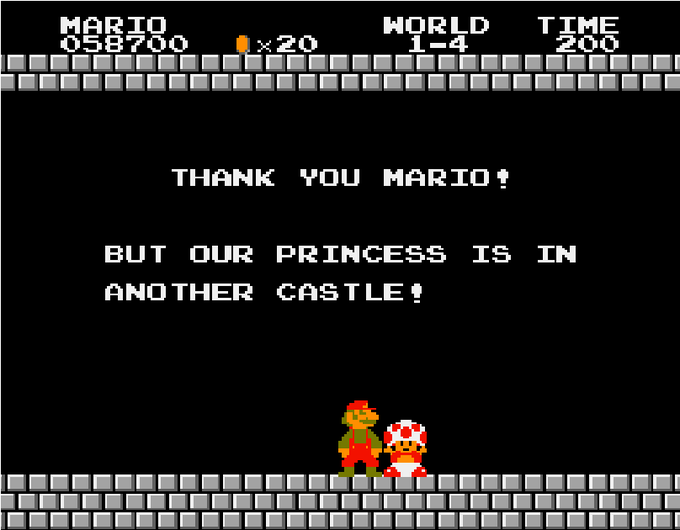 Princess is in another castle meme