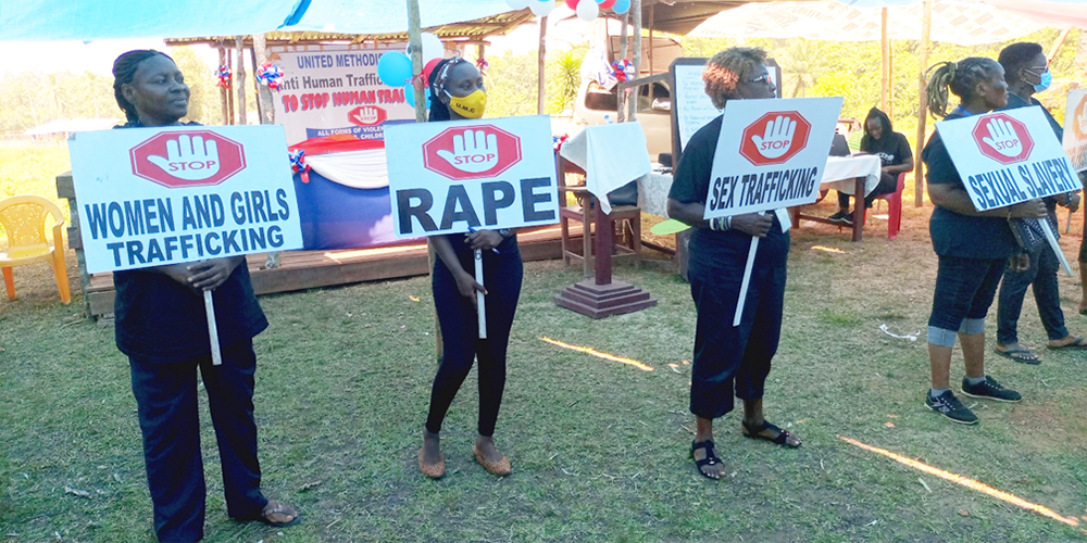 An anti-trafficking awareness event sponsored by United Methodist Women of Liberia. Photo: UMW Liberia