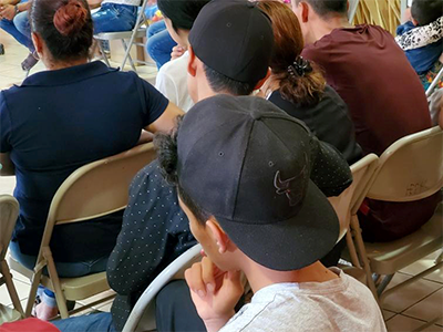 A legal orientation program held in Nogales, Mexico, to help asylum seekers understand U.S. immigration law and the slim chance of qualifying for asylum in the U.S. today, sponsored by Arizona JFON and UMCOR. Photo: Arizona JFON