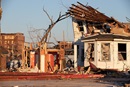 Muitos edifícios no centro de Mayfield, Kentucky, foram destruídos por um tornado em 10 de dezembro de 2021. Foto de Mike DuBose, UM News.