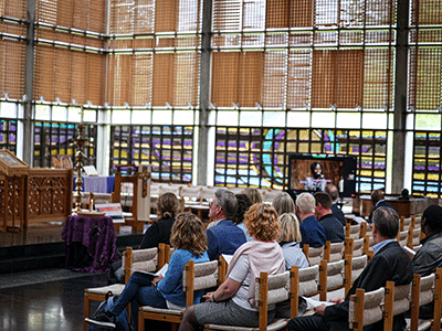 On 19 April 2023, staff and guest gather in in the chapel of the Ecumenical Center in Geneva to pray for peace in Sudan