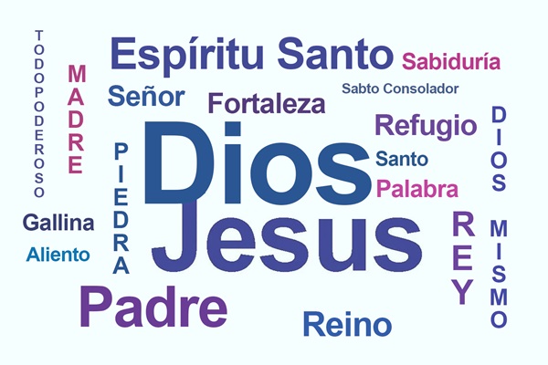 Los/as metodistas unidos/as alientan e invitan a los/as adoradores/as a usar toda la gama de imágenes de Dios presentes en las Escrituras y la tradición cristiana. Gráfico original de Laurens Glass. Versión en español Rev. Gustavo Vasquez, Comunicaciones Metodistas Unidas.