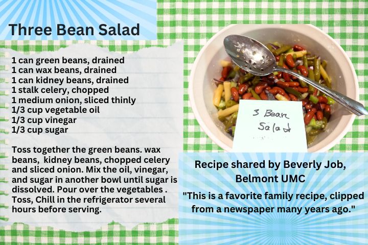 Recipe card for Three Bean Salad