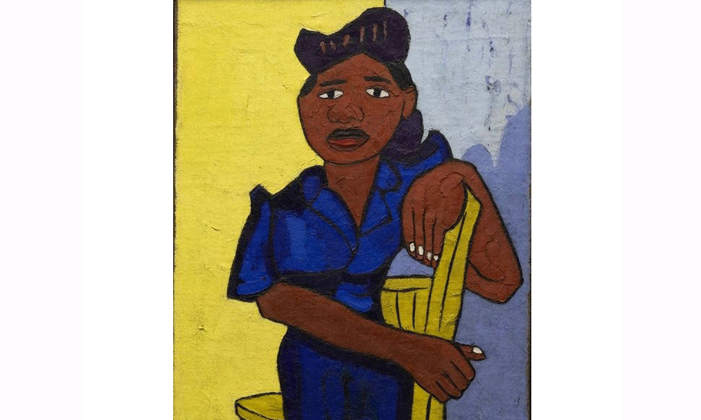 “Woman in Blue,” by William H. Johnson, is being lent by the Clark Atlanta University Art Museum for the Met’s exhibition “The Harlem Renaissance and Transatlantic Modernism.” Credit…via Clark Atlanta University Art Museum.