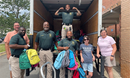 Back-to-School Backpack Event. Jane Shutt (far right) at a Back-to-School Backpack Event in 2022. Pineville Neighbors Place: Sharing Dignity, Hope And God’s Love.