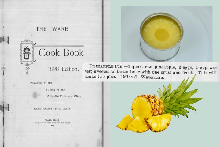 Recipe for Pineapple Pie from the 1898 Ware Cookbook