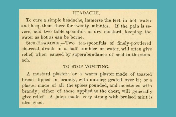 Home Remedies from the 1878 Gulf City Cookbook