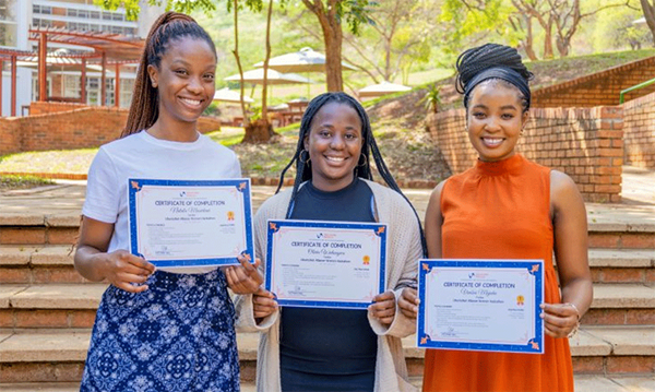 (l-r) Science students Natalie Masvikeni, Olivia Watungwa  and Vimbai Majaha won the top prize at the recent prestigious UbuntuNet Alliance Women’s Hackathon in Dar es Salaam, Tanzania, earning a cash award of US$2,500. (l-r) Science students Natalie Masvikeni, Olivia Watungwa  and Vimbai Majaha won the top prize at the recent prestigious UbuntuNet Alliance Women’s Hackathon in Dar es Salaam, Tanzania, earning a cash award of US$2,500.