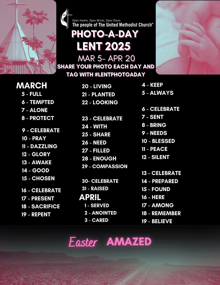 Details on the United Methodist Lent 2025 photo-a-day practice