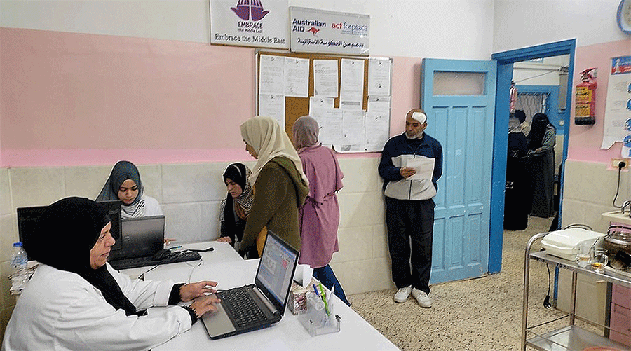 ACT member DSPR responding to the needs of people in Gaza, providing medical and psychosocial support. (Photo: DSPR)