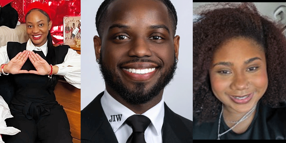 (from left to right) Ms. Kamille Whaley, Mr. Joshua Williams and Ms. Myshelle Simmons.