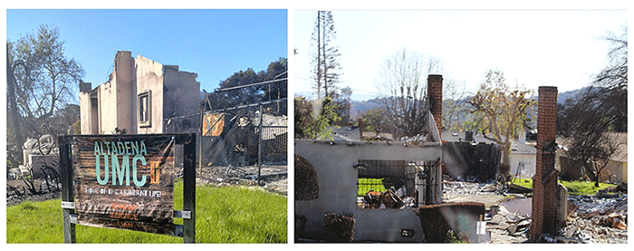 Altadena United Methodist Church. Photo courtesy of Robin Kelby, Joscie Cutchens and Levi Bautista.
