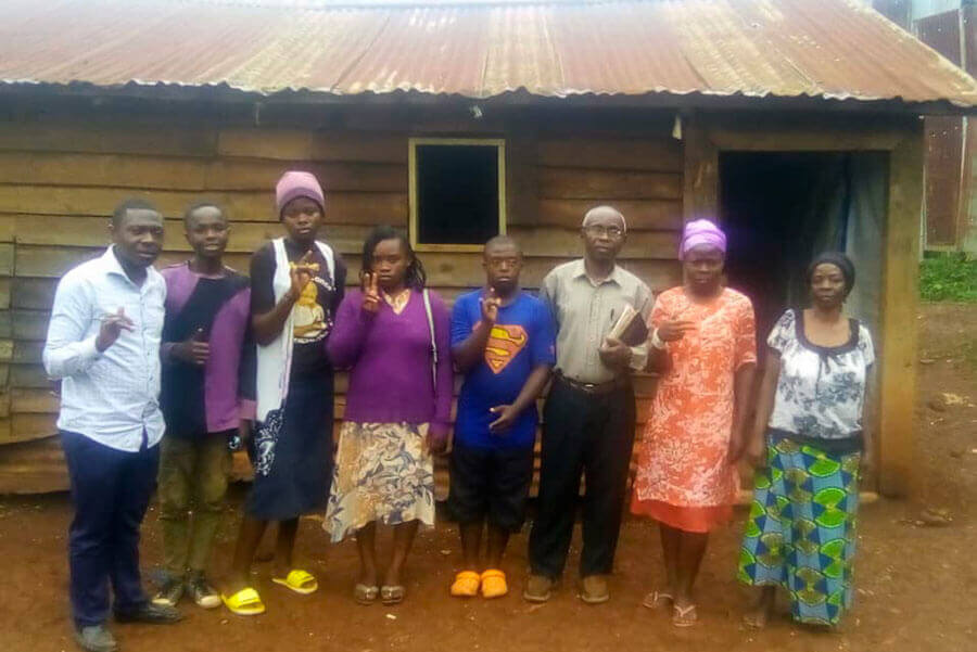 Newly trained sign language interpreters celebrate the launch of an inclusive ministry in the Kivu Annual Conference. Photo courtesy of Philippe Lolonga, communicator for the Kivu Annual Conference.
