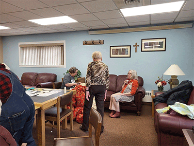 Participants do all kinds of crafting sewing, quilting, coloring, crocheting, knitting, quilting, and sewing. Courtesy photo.