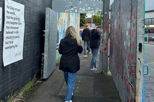 Bishop Tom Berlin visited Belfast to better understand social and political tension and division, the violence they can cause and their lasting impacts.