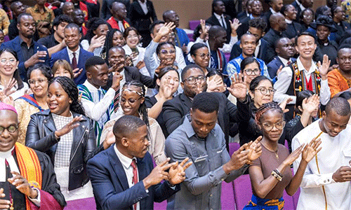 Fellows enjoying worship during their service of commissioning. (Photo: Methodist Church Ghana Media Team)