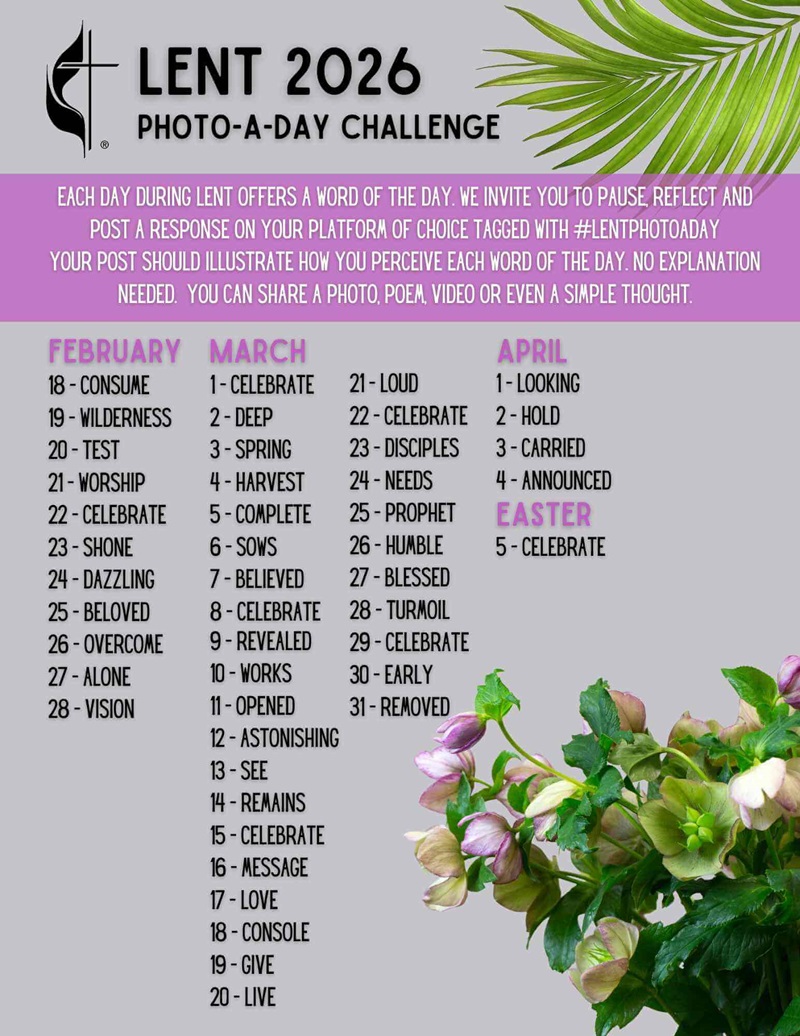 You're invited to our Lent 2026 photo-a-day practice