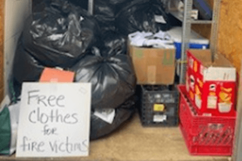 After a community fire, Butler UMC became a collection center for generous donations, a Red Cross center, feeding location, help center, and more.